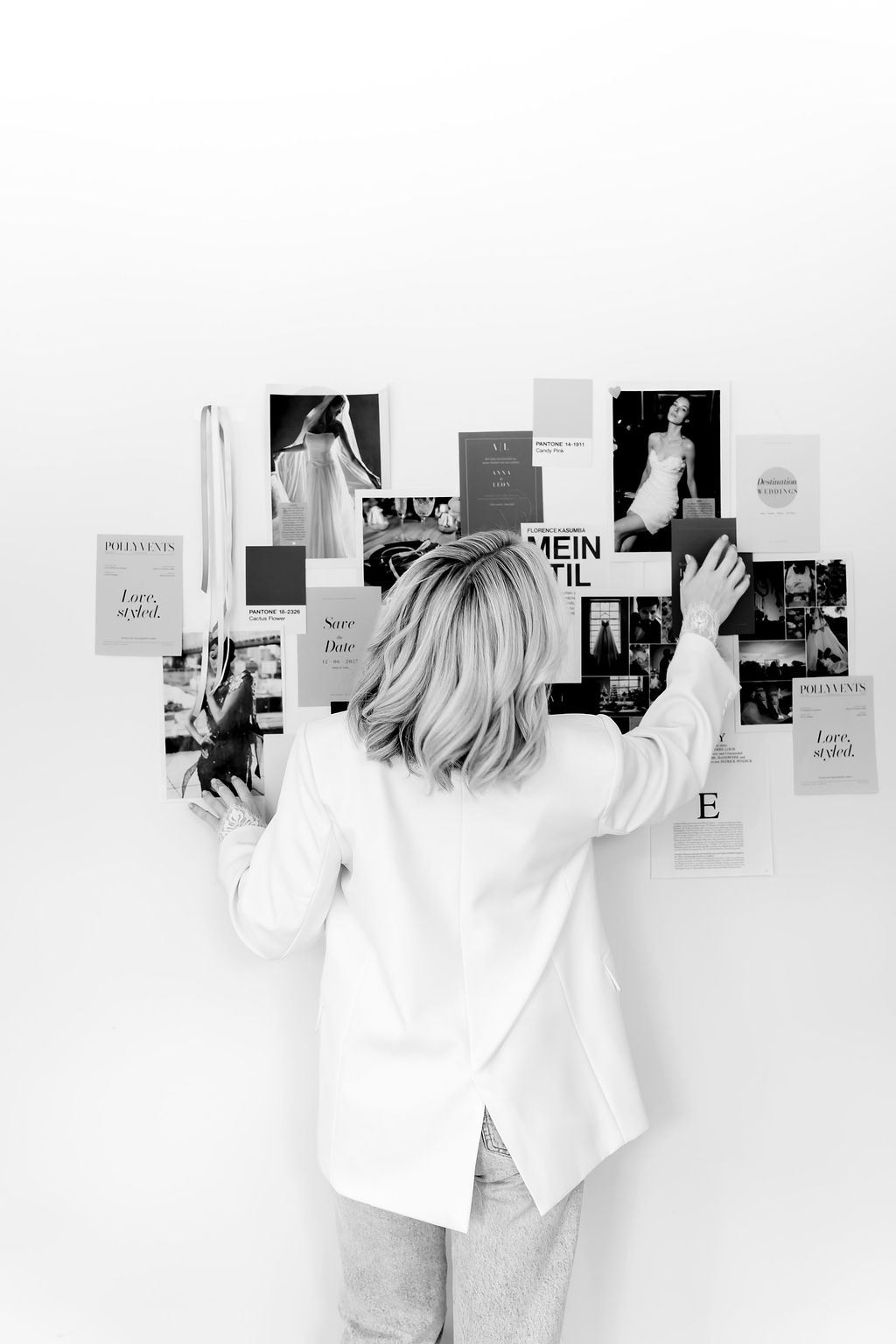 Polly von Pollyvents gestaltet ein Moodboard mit Save-the-Date und Inspirationen